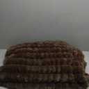 David's Home Double-Sided Faux Rabbit Fur Throw Blanket, Reversible Luxury Soft Thick Shaggy Warm Fuzzy Bubble for Couch, Bed, Cozy Plush Fluffy Decor for Fall Winter,Rain Drum,50 "* 60"