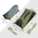 Night Cat Camping Cot Tent - Waterproof 1-Person Off-Ground Combo Cot Bed for Adults Portable Easy Set-up Tent, 27.5'' Width