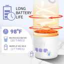 Portable Bottle Warmer for Travel - 12oz Cordless Milk Warmer, Dual Heating Modes for Breast Milk & Water, Fast Heating Smart Temperature Control, Ideal for Outdoor, Car, and Nighttime Feeding