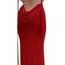 Women's 2025 Summer Backless Bodycon Maxi Dress Spaghetti Strap Halter Formal Cocktail Dresses Wedding Guest (Small, Red)