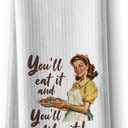 2 x Recipe Funny Kitchen Towels,16 X 24 Dish Towel,with Hilarious Sayings and Wonderful Designs,Absorbent Microfiber Dishcloth, DAR Rags Decor, Great Gifts for Hostess New Home Mom Women Housewarming