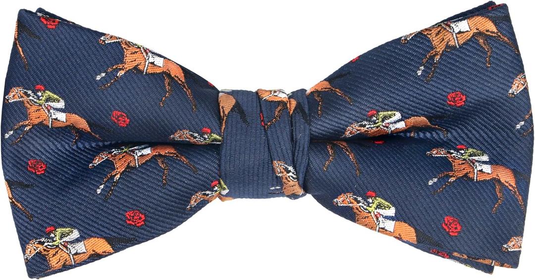 OCIA Men's Fun Pattern Pre-Tied Bow Tie Animal Music Plaid Floral Bowtie for Mens Boys