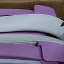 MoreFeel Collapsible Baby Bathtub for Newborn with Thermometer & 1 Hooded Towel & 1 Soft Floating Cushion,Portable Travel Bathtub with Drain Hole, Durable Foldable Baby Tubs for Infants to Toddler (Lavender)