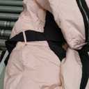 Yousify Womens Snow Suits Winter Ski Suit Onesie Outdoor Sports Waterproof Snowsuit Removable Faux Fur Collar Coat Jumpsuit (Small, 11-pink)