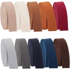 PH PandaHall 31.5 Yards Cotton Webbing 1 Inch Polyester Cotton Webbing Straps 10 Colors Bag Handles Belt for Tote Bag Purse Strap Cloth Belt Making Outdoor Supplies DIY Crafts