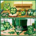 HABDJILTY 36PCS St Patrick's Day Crafts Kit,Paper Shamrock Suncatchers, Window Stained Glass Effect Art Supplies,St Patrick's DIY Kits for Holidays Party Home Classroom Crafts Creative Activities