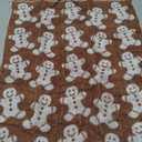 Shemilly 2pcs Christmas Hand Towels Brown Xmas Gingerbread Jacquard Hand Towel for Bath 100% Cotton Thick Soft Bathroom Kitchen Decorative Set for Christmas Winter Holiday Decor Gift,18 x 28 Inch