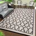Outdoor Rugs for Patio Clearance - 9‘x12' Waterproof Reversible Indoor Outdoor Rug Carpet, Portable Plastic Straw Rug for RV Camping, Picnic, Beach, Porch, Deck（Rug001）