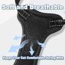 Cat Harness and Leash Set Escape Proof for Kitten Walking, Soft Adjustable Top Handle Vest Harnesses for Cats, Easy Control Breathable Reflective Small Medium Large, Black, XS
