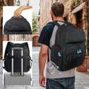 Travel Backpack for PS5/PS5 Slim/PS5 Pro, Protective Carrying Case Bag Compatible with PlayStation 5 Controllers for 17.3Laptop, Headset, Game Discs and More Gaming Accessories