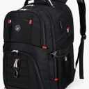 SHRRADOO Extra Large 50L Travel Laptop Backpack with USB Charging Port, College High School Backpack Airline Approved Business Work Bag Fits 17 Inch Computer for Men Women