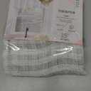 No. 918 Tayen Slub Windowpane Semi-Sheer Rod Pocket Kitchen Curtain Valance, Silver, 54" W x 15" L