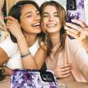 Shorogyt for Moto G 5G 2024 Wallet Case with Card Holder - Designer Purple Flower Pattern Kickstand Magnetic Clasp Back Flip Folio Leather Phone Cases for Women Men Girls for Moto G 5G 2024