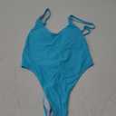 Solid Color Swim Wear for Women 2023 Vintage Beachwear Backless Bathing Suit Lady One Shoulder Bikini Set, Medium Size
