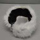 Mangroo Winter Warm Faux Fur Hat Fluffy Emptyless Beanies Cap with Ear Protective Ushanka Bomber Hats White