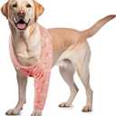 ROZKITCH Leg Sleeve for Dogs Front Leg Right Left Leg, Pet Prevent Licking Wound Elbow Knee Protector, Dog Recovery Suit Cone Collar Alternative for Sprain ACL CCL Arthritis Joint Care Rabbit M