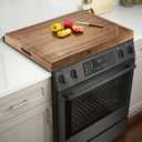 Acacia Stove Top Covers for Electric Stove 30x22 (Outer) / 28.9x20.8 (Inner) - Noodle Board Stove Cover - Wooden Stove Top Covers for Gas Burners - Oven Cover Home Decorative Tray (Walnut color)