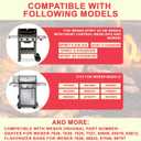 Spirit E-310 Grill Parts 7638 Grill Grates 7636 Flavorizer Bars for Weber Spirit 300 Series Grills S-330 E-320 E-330 S-310 SP-310 Grill GS4 Spirit 2 E310 S-310 Replacement Parts (Front Mount Controls)