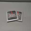 2 x Christmas Ornament 2025  Elegant Holiday Keepsake Metal Year Ornament with Colors, Red White and Blue, Collectible Tree Decoration