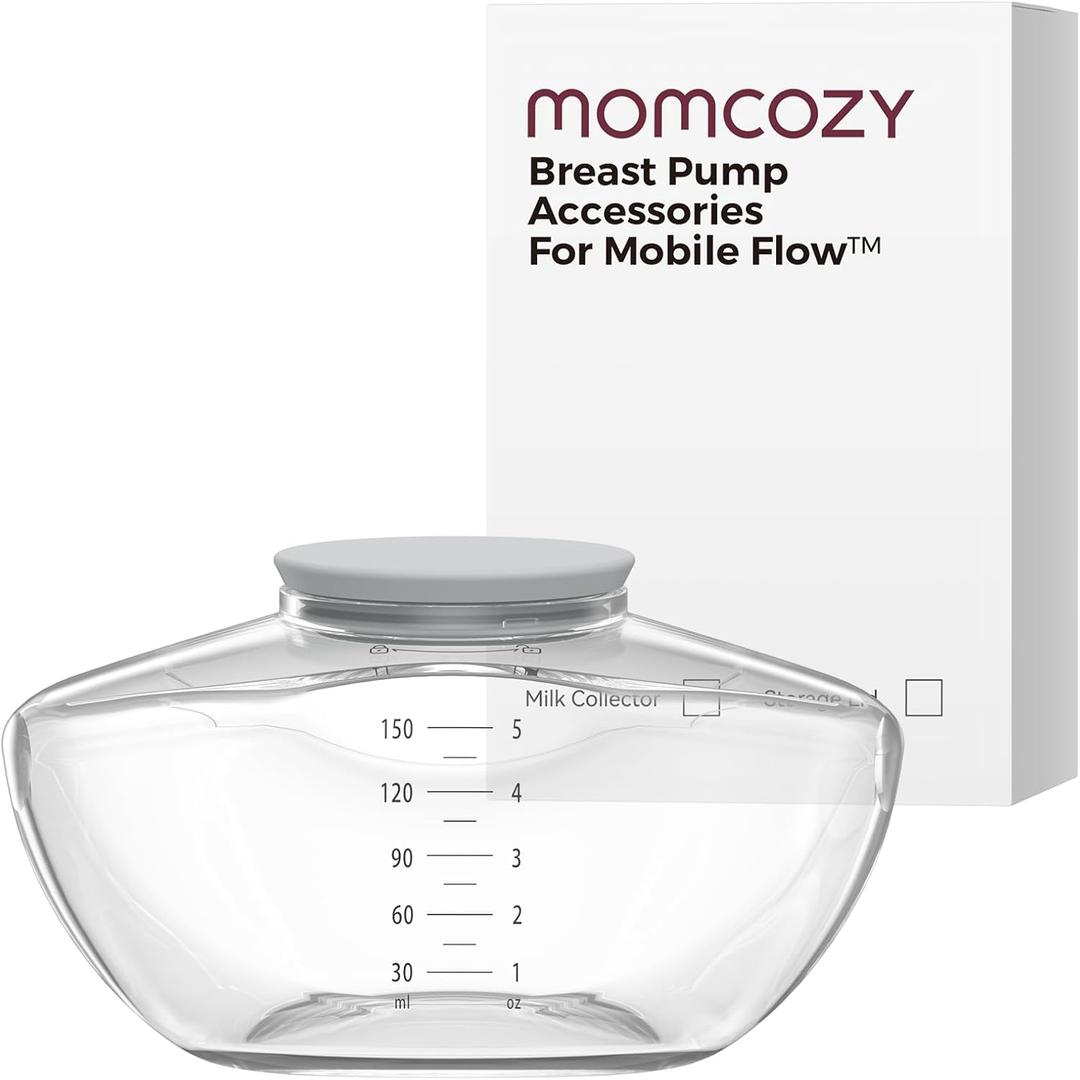 Momcozy Original Replacement Accessories for Upgraded Mobile Flow | Upgraded M9,Original Upgraded M9 Breastfeeding Parts, Container, 1 Pack (Storage Bottle, Transparent)