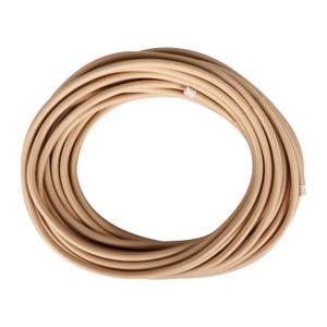 Helunsi 32.8ft Cloth Covered Lamp Cord, 18 AWG 2 Conductor Beige Vintage Electrical Cord Braided Electrical Wire, 18 Gauge Round Rayon Fabric Covered Wire for DIY Antique Industrial Lighting Project
