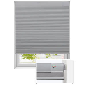 No Drill Cellular Shades for Indoor Windows, Thermal Insulating & Noise Reducing Honeycomb Blinds, Free Stop Cordless Blackout Shades, 22 x 64
