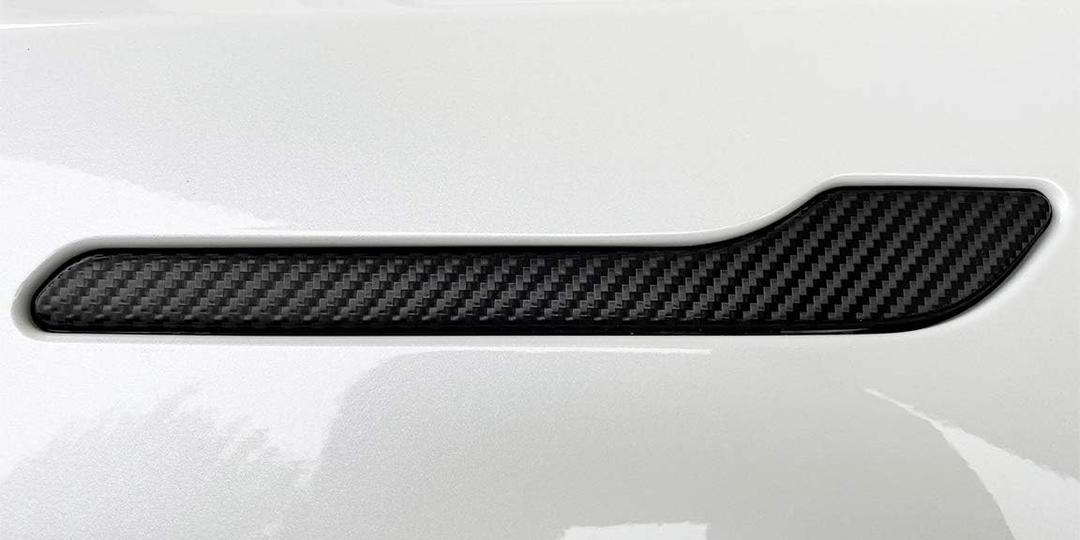 Full Door Handle Wrap for Tesla Model 3/Y (Carbon Fiber Black)