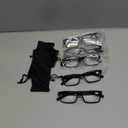 NORPERWIS Reading Glasses 5 Pairs Quality Readers Spring Hinge Glasses for Reading for Men and Women (5BLACK, 6.00)