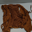 Women Tassel Vest 70s Hippie Sleeveless Faux Suede Rivets Fringe Vest Waistcoat Jacket Cowgirl Outfits (Medium, Brown)
