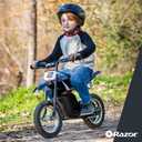 Razor MX125 Dirt Rocket Electric-Powered Bike with Authentic Motocross Geometry, Rear-Wheel Drive,100-Watt, high-Torque, Chain-Driven Motor, for Kids 7+, Blue, Large