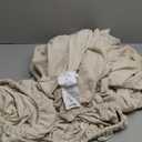 subrtex Slipcover Sets for Sofa, 7 Pieces Stretch Furniture Cover, Wear Resistant, Washable, Checkered Pattern, Ivory (Large)