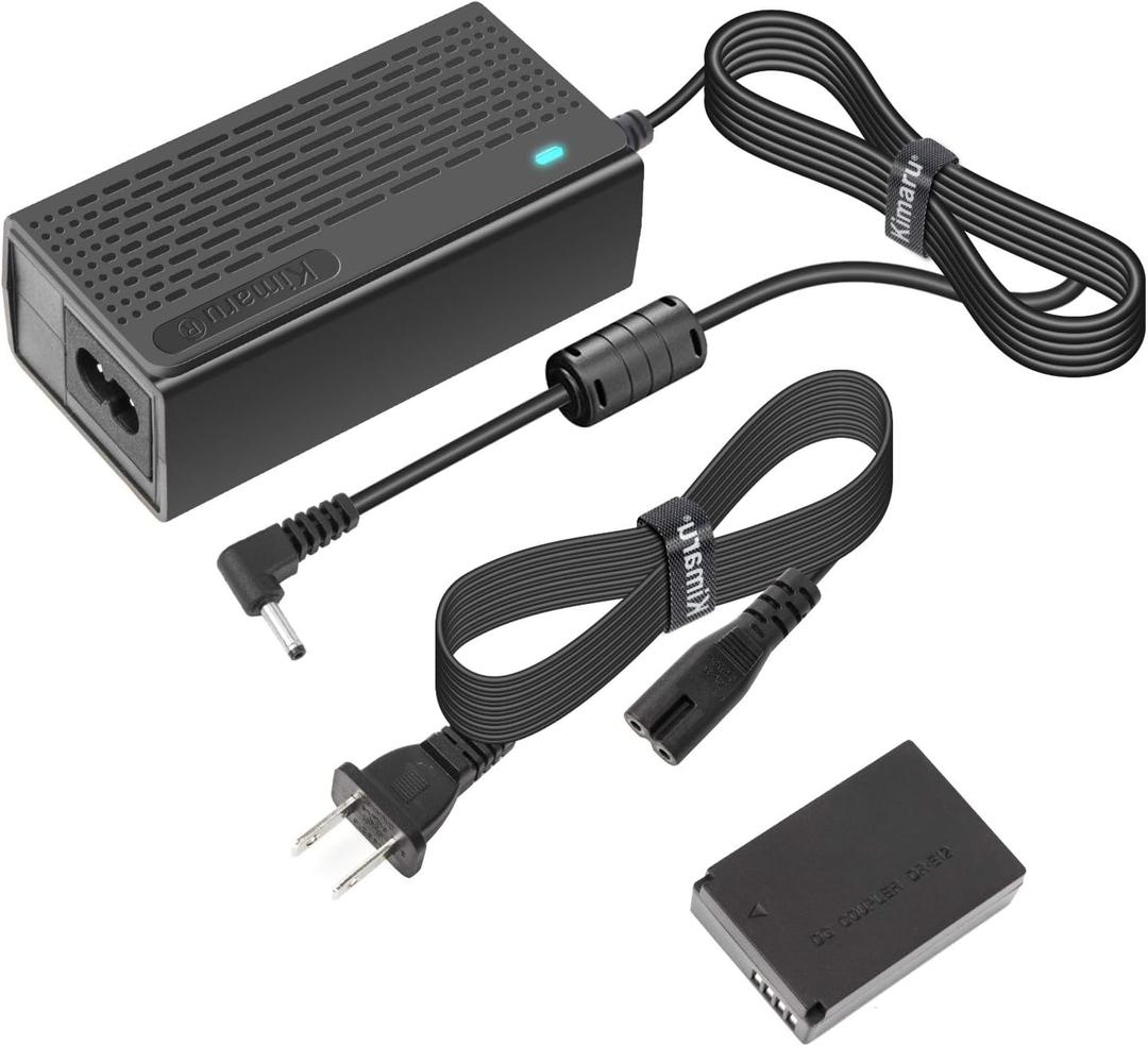 Kimaru LP-E12 Dummy Battery ACK-E12 AC Power Adapter DR-E12 DC Coupler kit for Canon EOS M50 Mark II, M50, M200, M100, M10, M2, M Cameras