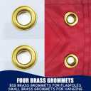 American Flag 3x5 Ft, 4 Brass Grommets US Flags - Embroidered Stars, Sewn Stripes, Heavy Duty Durable Outdoor US Flags - Hanging US Flags for Room/Indoor/Wall American Flag