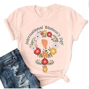 International Womens Day Shirt Womens History Month Shirts Celebrate Women Tee Inspire Inclusion for Women T-Shirt Pink (L)