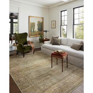 Loloi Jean Stoffer Bradbury Collection, Dove & Gold, 3'-7" x 5'-7" Accent Rug  Modern & Traditional Area Rugs for Living Room Bedroom Entryway & Hallway No Shed High Traffic Area Decor Rug