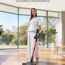 Cordless Vacuum Cleaner, 75Mins/55KPa/650W Freestanding Vacuum Cleaners for Home, with Anti-Static&Anti-Tangle Brush, LED Touch Screen, Stick Vacuum for Carpets, Pet Hair, Hardwood Floors