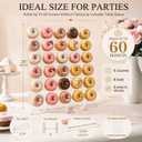 Large Acrylic Donut Wall Display Stand - Holds Up to 60 Donuts & Bagels | 26 x 22 Inch Foldable Clear Donut Board | Holder for Wedding, Baby Shower, Birthday Party & Dessert Table