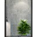 Farmhouse Iron Framed Wall Mirror with Shelf - 30" H x 21" W Large Bathroom Mirrors for Wall, Rectangular Black
