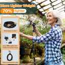 Garden Hose 50ft, 2026 Ultra Lightweight Water Hoses w/10 Function Spray Nozzle and 3/4" Brass Fittings- Durable, & Flexible Water Pipe for Yard, Lawn, Outdoor & Gardening(Black Rose gold)
