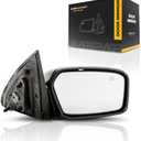 For Mercury Milan 2006 07 08 09 2010 Door Mirror Passenger Side | Power | Heated | w/Puddle Light | Paint to Match | Replacement For 6E5Z17682B | FO1321267