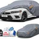 Car Cover Waterproof All-Weather, Outdoor Full Exterior Sedan Covers Custom Fit for Mitsubishi Mirage,BMW 2 Series,Genesis G70,Honda Insight,Toyota Yaris iA,Audi A3,etc,Size A1