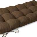 Bench Cushion for Indoor Furniture 42 x 16 inch Rectangle Bench Seat Cushion for Bay Window Entryway Piano Seat Thick Textured Chair Pads with Non-Slip Backing 1 Pack, Coffee