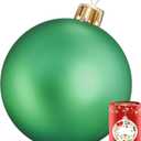 30 Inch Inflatable Ornaments Balls Outdoor, Large Inflatable Christmas Ornaments, Xmas Decoration Holiday for Indoor Yard Tree Lawn Decor (Green)