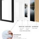 Egofine 12x16 Picture Frame Black, Covered by Plexiglass Made of Solid Wood, Display Pictures 9x12 and 11x14 with Mat or 12x16 Without Mat, for Wall Mounting Photo Frame