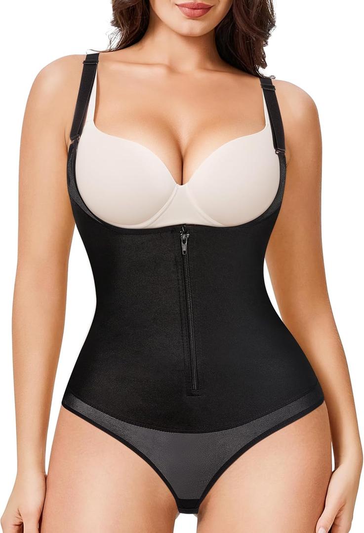 YERKOAD Women Shapewear Bodysuit Latex Waist Trainer Full Body Shaper Tummy Control Fajas Colombianas Zipper Open Bust Corset (Small, Black) YERKOAD Women Shapewear Bodysuit Latex Waist Trainer Full Body Shaper Tummy Control Fajas Colombianas Zipper Open Bust Corset (Small, Black)