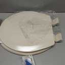 Angol Shiold Slow Close Wood Toilet Seat（Bone, Round 16.5''）