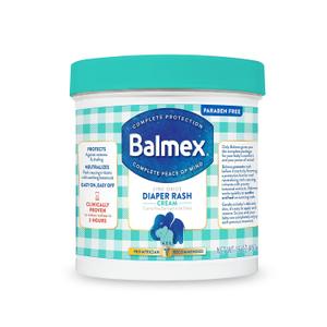 Balmex Fast-Acting Baby Diaper Rash Cream with Zinc Oxide + Soothing Botanicals, Pediatrician-Recommended, 16oz (1 Pound (Pack of 1))