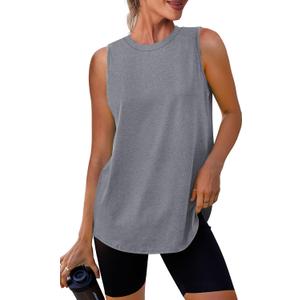 Womens Workout Tank Tops Lightweight Sleeveless Shirts for Women Loose Fit Tops for Athletic Running Tennis Yoga (S)
