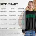 St. Patrick's Day Sweatshirt for Women Lucky Shamrock Long Sleeve Sweater Irish Clover Casual Graphic Pullover Tops (Black, S)