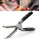 Rib Membrane Remover Tool - Upgraded Thick 304 Food-Grade Stainless Steel with Ergonomic Full-Rubber Grip for Effortless BBQ Rib Prep, Pork Rib Skinner, and Meat Preparation